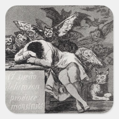 Francisco Jose de Goya y Lucientes  The Sleep of  Square Sticker