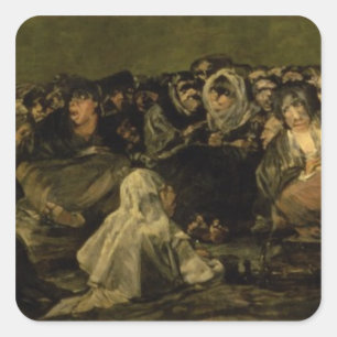 Francisco Jose de Goya y Lucientes The Witches' Square Sticker