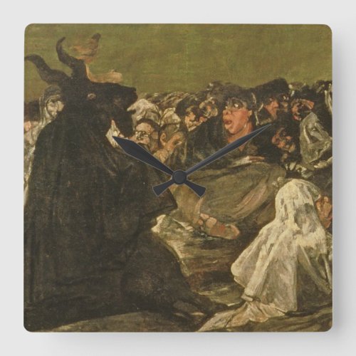Francisco Jose de Goya y Lucientes  The Witches  Square Wall Clock
