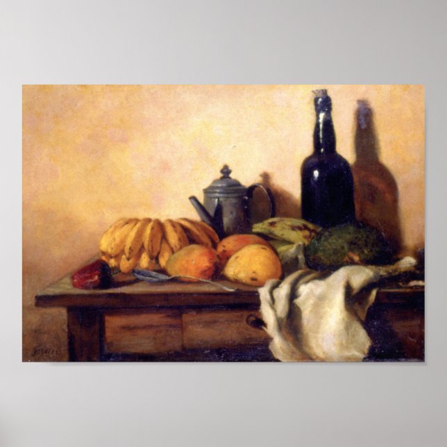 Francisco Oller Still Life Guanabana Poster (Front)