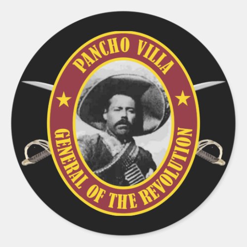 Francisco Pancho Villa Classic Round Sticker