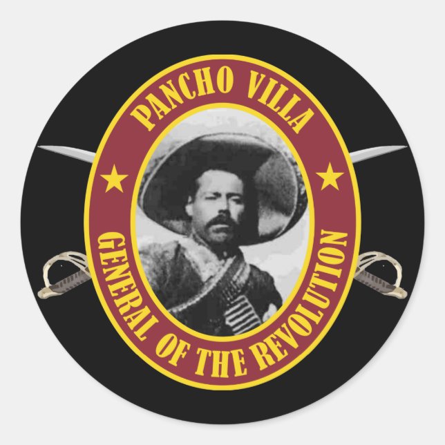 Francisco "Pancho" Villa Classic Round Sticker (Front)