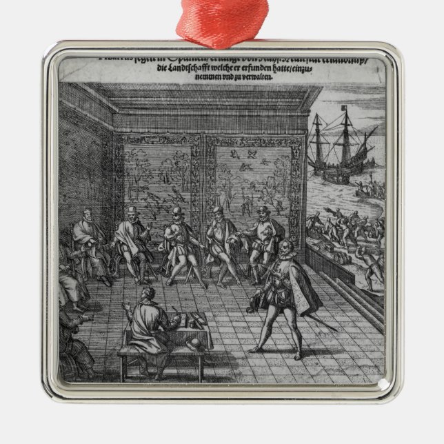 Francisco Pizarro Metal Ornament (Front)