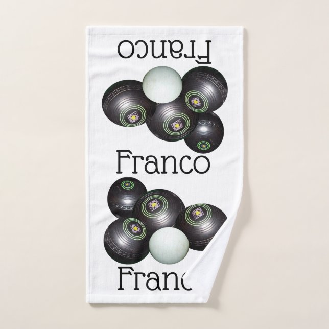 Franco Name With Lawn Bowls Design, Hand Towel (Hand Towel)