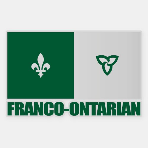 Franco_Ontarian Flag Sticker