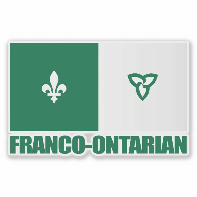 Franco-Ontarian Flag Sticker (Front)