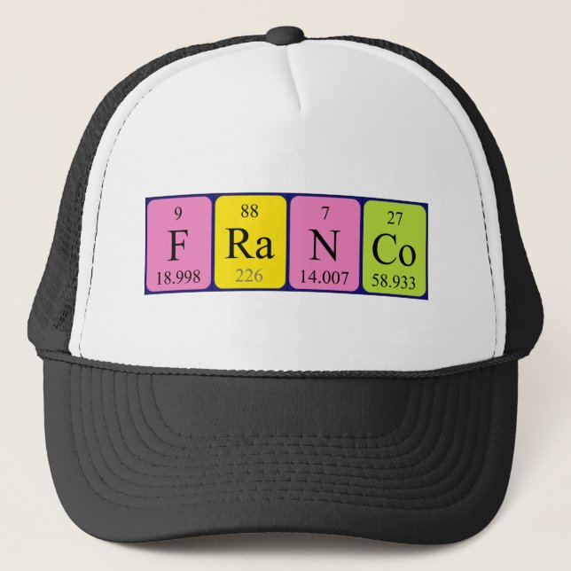 Franco periodic table name hat (Front)
