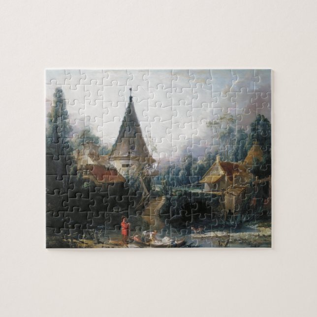 Francois Boucher - Landscape near Beauvais  early Jigsaw Puzzle (Horizontal)