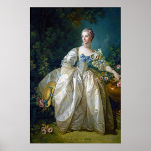 FRANCOIS BOUCHER - MADAME BERGERET portrait art Poster