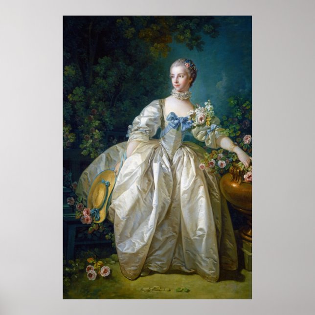 FRANCOIS BOUCHER - MADAME BERGERET portrait art Poster (Front)