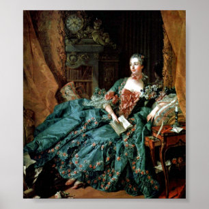 Francois Boucher — Madame de Pompadour Portrait Poster