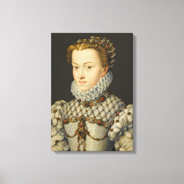 Francois Clouet - Elisabeth of Austria Canvas Print (Front)