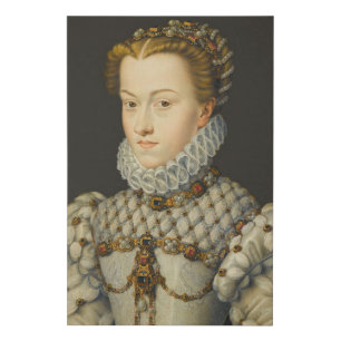 Francois Clouet - Elisabeth of Austria Faux Canvas Print