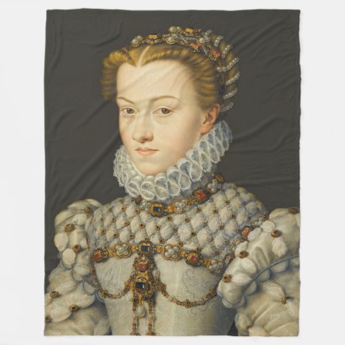 Francois Clouet _ Elisabeth of Austria Fleece Blanket