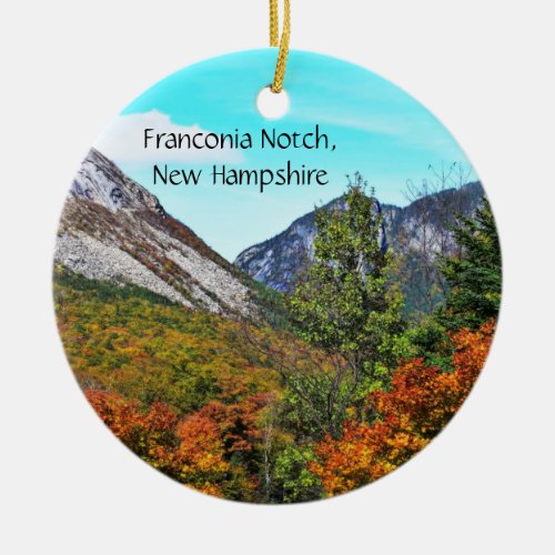 Franconia Notch Round Ornament