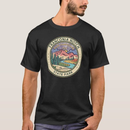 Franconia Notch State Park New Hampshire Badge T_Shirt