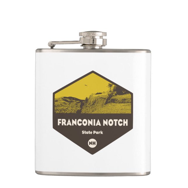 Franconia Notch State Park New Hampshire Flask (Front)