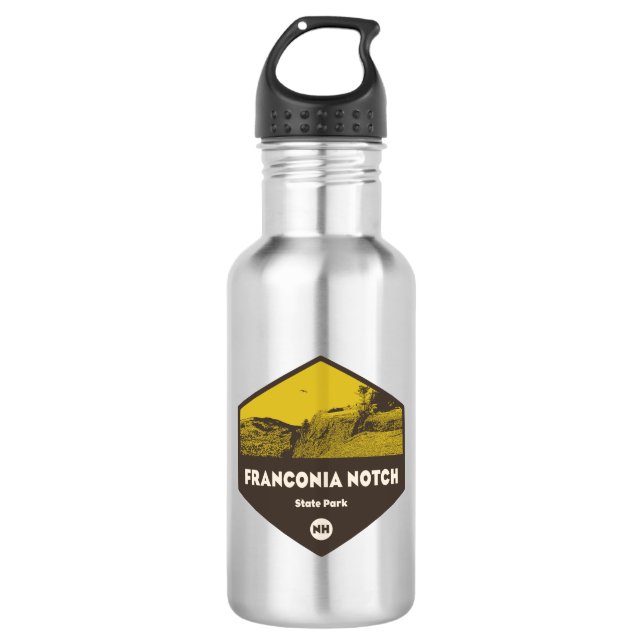 Franconia Notch State Park New Hampshire Stainless Steel Water Bottle (Front)
