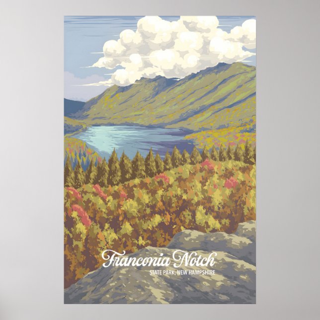 Franconia Notch State Park Travel Poster (Front)