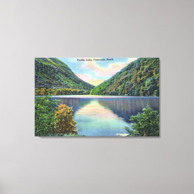Franconia Notch View of Profile Lake Canvas Print (Front)