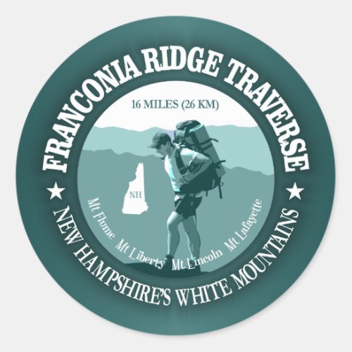 Franconia Ridge Traverse Classic Round Sticker