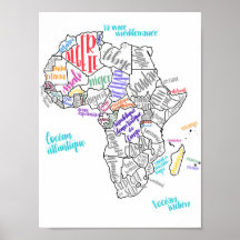 Pósteres French-speaking Africa Poster 