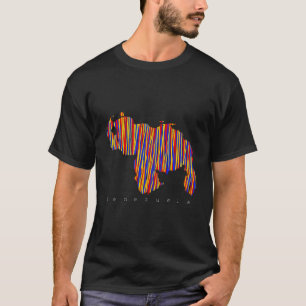 Franelascss Mapa De Venezuela Tricolor T-Shirt