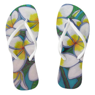 Frangipani Adult Slim Straps, Womens 5/6-Mens 4/5 Flip Flops