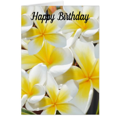 Frangipani Bouquet Birthday Card