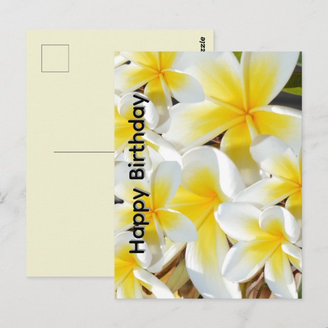 Frangipani_Bouquet, Birthday Postcard (Front/Back)