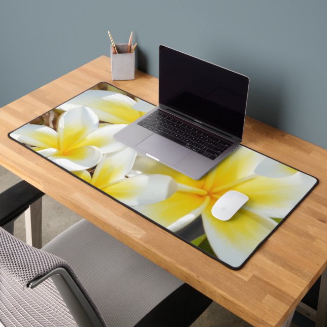Frangipani Bouquet, Desk Mat (Office 2)
