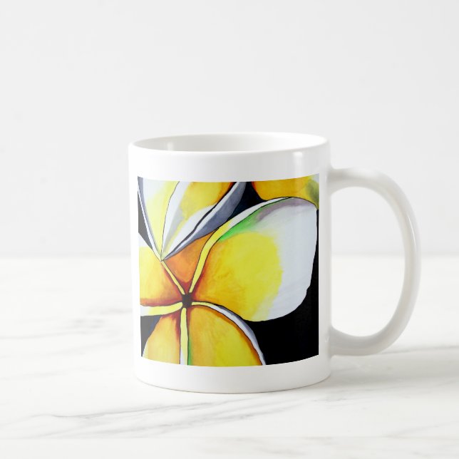 Frangipani flower art mug (Right)