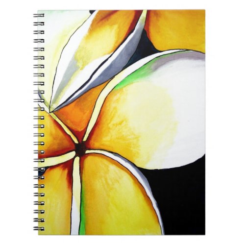 Frangipani flower art notebook