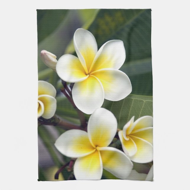 Frangipani flower Cook Islands Towel (Vertical)
