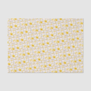 Frangipani flowers floral watercolor pattern tissue paper