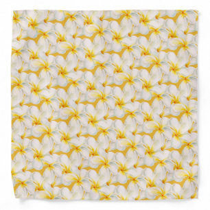 Frangipani flowers white botanical wedding bandana