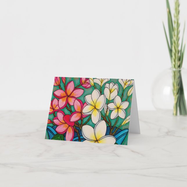 Frangipani Note Card (Front)