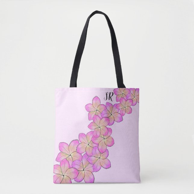 Frangipani Personalized Tote Bag (Front)