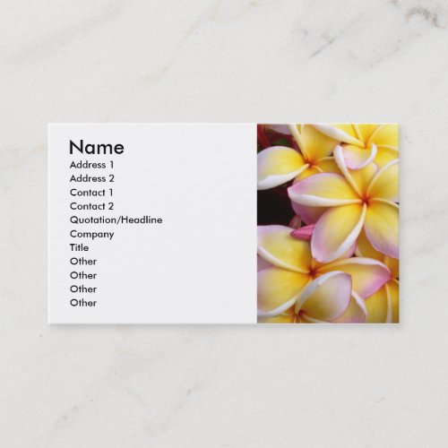 Frangipani - Plumeria Business Card