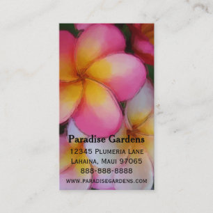 Frangipani Plumeria Flowers Business Card