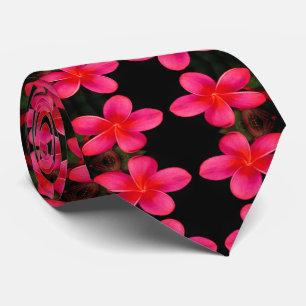 Frangipani Plumeria Neck Tie