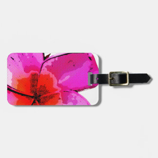 Frangipani Pop Art Luggage Tag