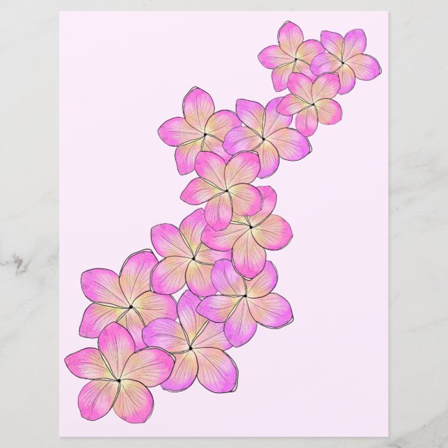 Frangipani Scrapbook Paper (Front)
