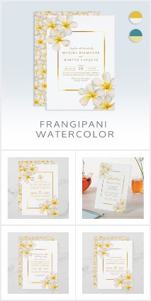 Frangipani white flower tropical wedding