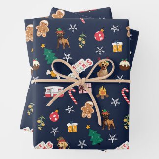 Frank & Baxter Christmas Wrapping Paper - Navy