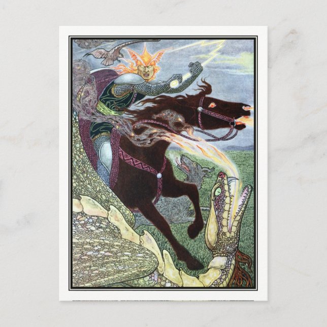 Frank C. Papé Pape - Falcon the Hunter Postcard (Front)