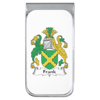 Frank Family Crest Silver Finish Money Clip