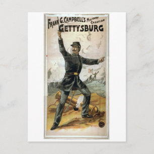 Frank G. Campbell's, 'Gettysburg' Vintage Theater Postcard