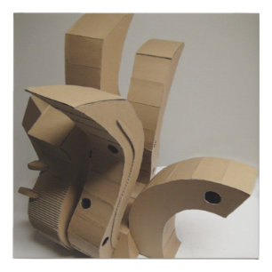 Frank Gehry-Inspired Cardboard Sculpture Faux Canvas Print