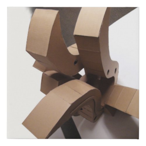 Frank Gehry_Inspired Cardboard Sculpture Faux Canvas Print